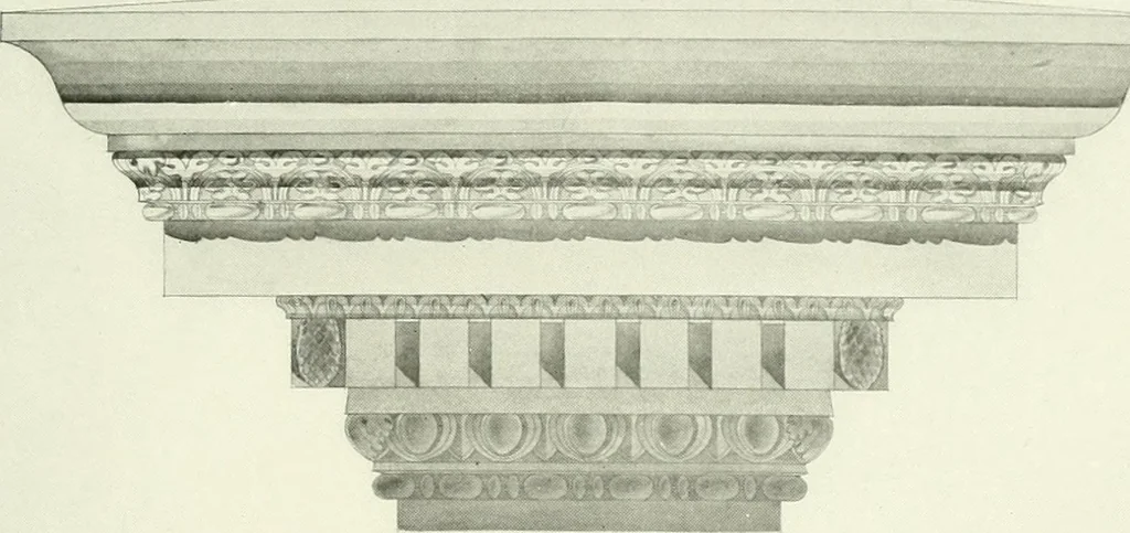 An illustration from Medieval architecture, its origins and development, with lists of monuments and bibliographies, 1909, leaf 84