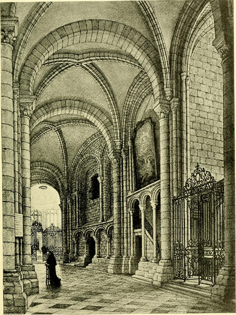An illustration from Medieval architecture, its origins and development, with lists of monuments and bibliographies, 1909, leaf 110