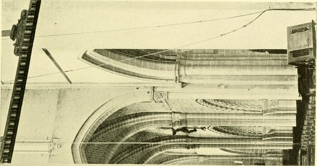 An illustration from Medieval architecture, its origins and development, with lists of monuments and bibliographies, 1909, leaf 116