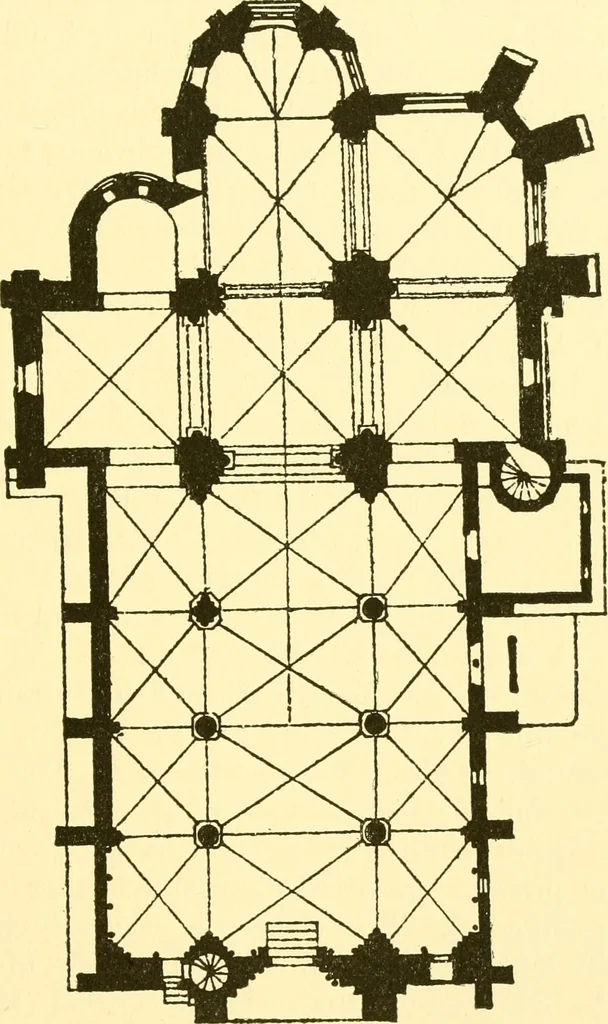 An illustration from Medieval architecture, its origins and development, with lists of monuments and bibliographies, 1909, leaf 128