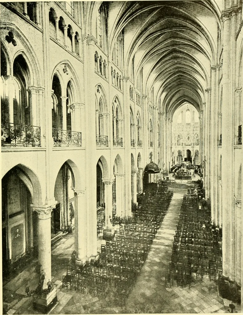 An illustration from Medieval architecture, its origins and development, with lists of monuments and bibliographies, 1909, leaf 144