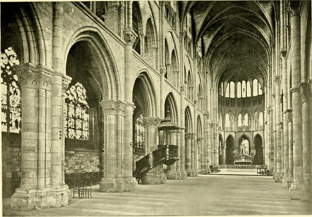 An illustration from Medieval architecture, its origins and development, with lists of monuments and bibliographies, 1909, leaf 150
