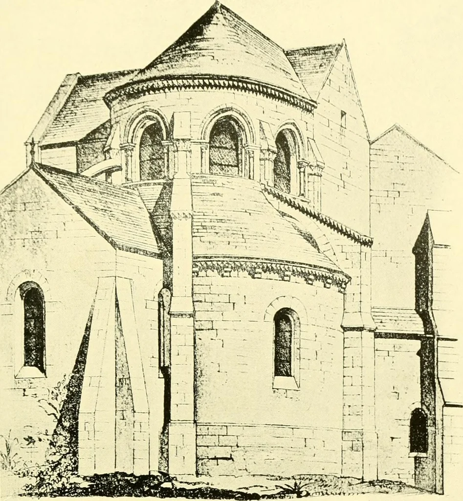 An illustration from Medieval architecture, its origins and development, with lists of monuments and bibliographies, 1909, leaf 156