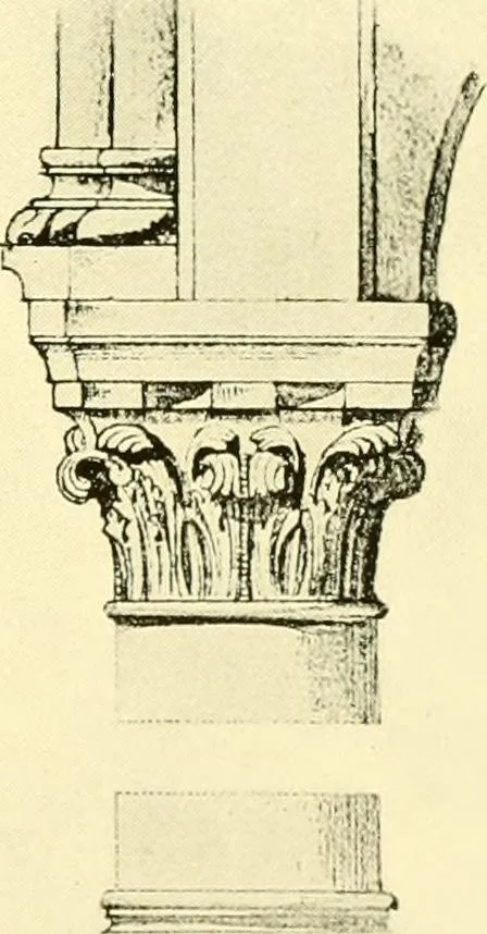 An illustration from Medieval architecture, its origins and development, with lists of monuments and bibliographies, 1909, leaf 156