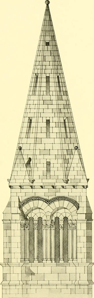 An illustration from Medieval architecture, its origins and development, with lists of monuments and bibliographies, 1909, leaf 168