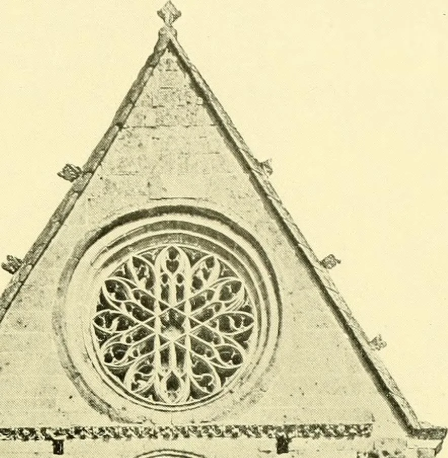 An illustration from Medieval architecture, its origins and development, with lists of monuments and bibliographies, 1909, leaf 190
