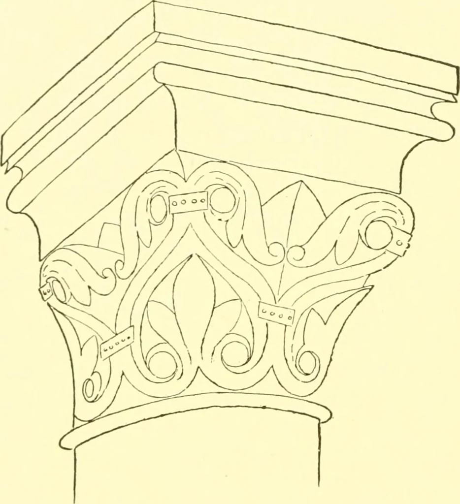 An illustration from Medieval architecture, its origins and development, with lists of monuments and bibliographies, 1909, leaf 237