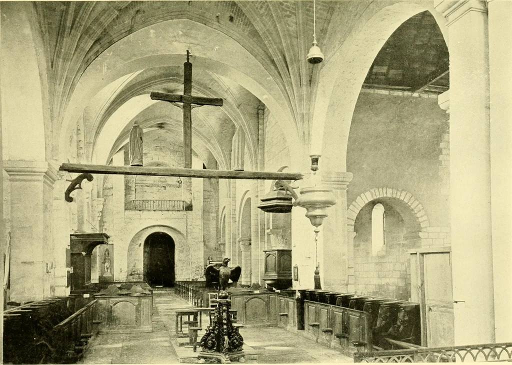 An illustration from Medieval architecture, its origins and development, with lists of monuments and bibliographies, 1909, leaf 30