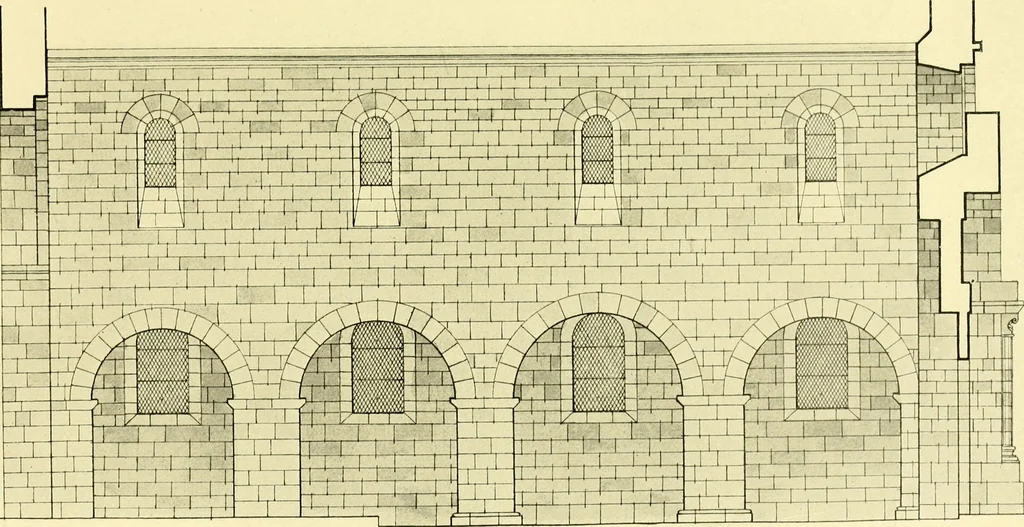 An illustration from Medieval architecture, its origins and development, with lists of monuments and bibliographies, 1909, leaf 34