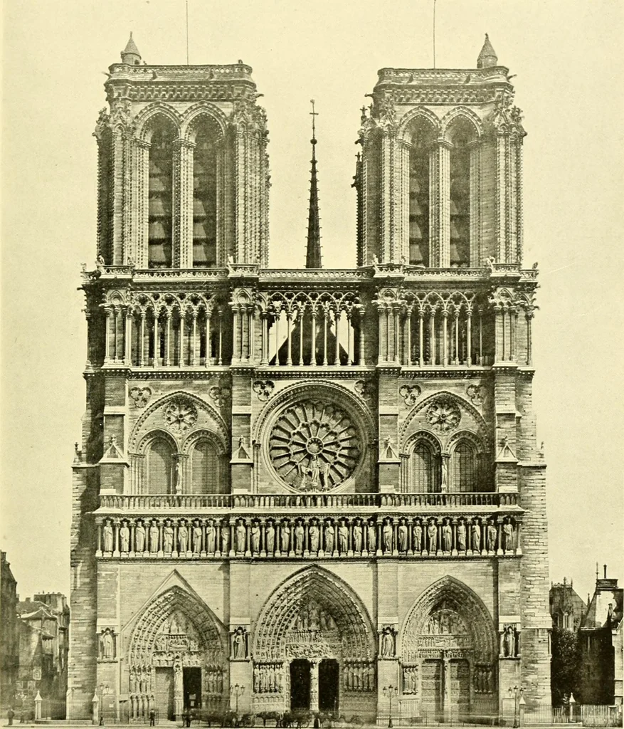 An illustration from Medieval architecture, its origins and development, with lists of monuments and bibliographies, 1909, leaf 392