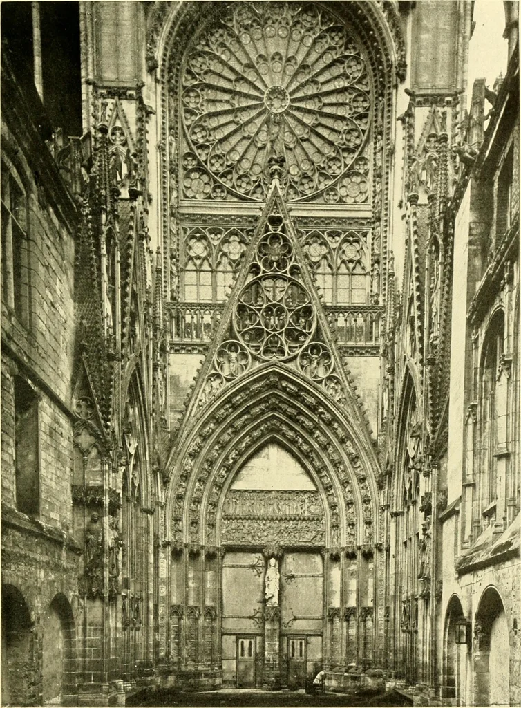 An illustration from Medieval architecture, its origins and development, with lists of monuments and bibliographies, 1909, leaf 400