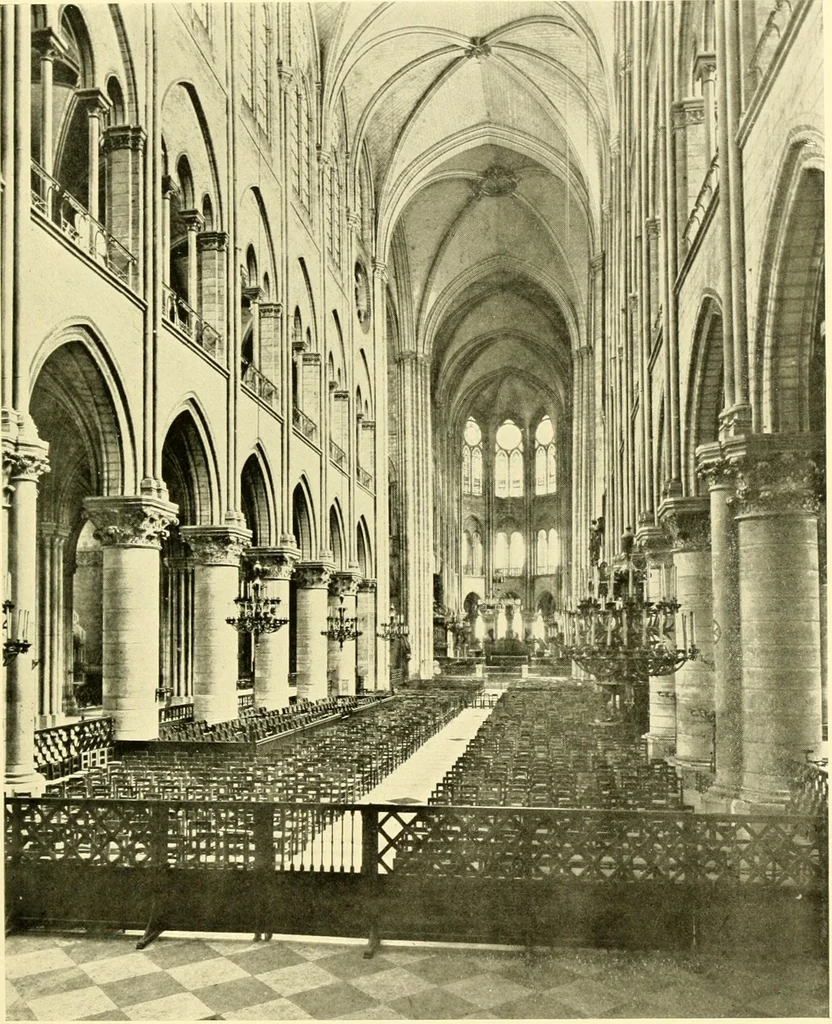 An illustration from Medieval architecture, its origins and development, with lists of monuments and bibliographies, 1909, leaf 404