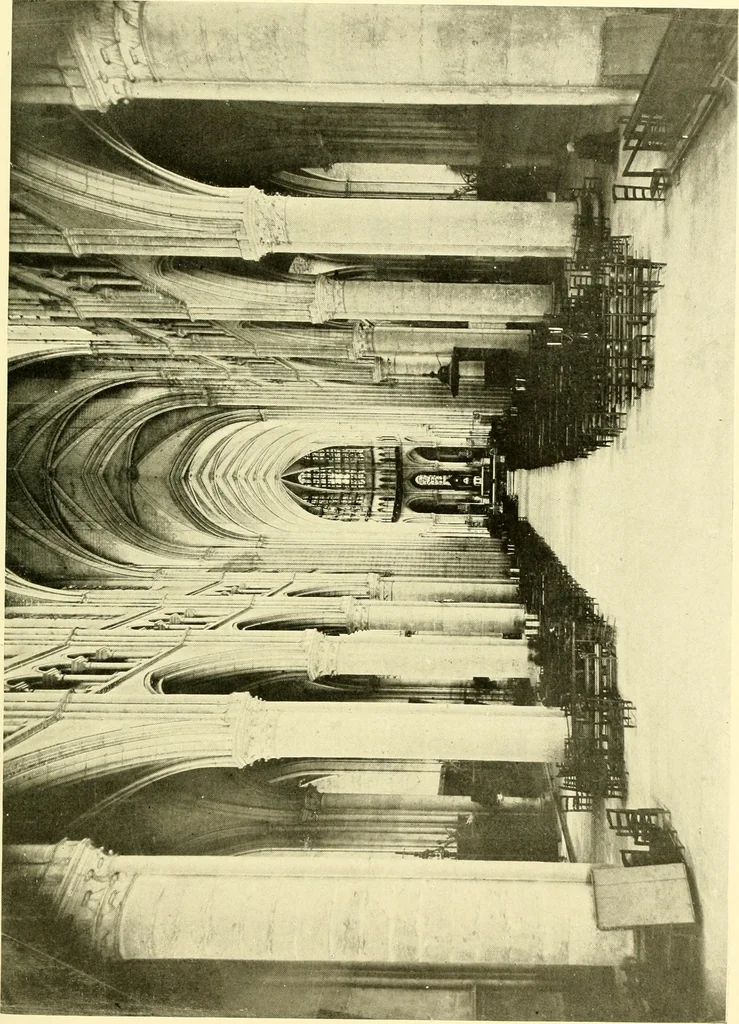 An illustration from Medieval architecture, its origins and development, with lists of monuments and bibliographies, 1909, leaf 408