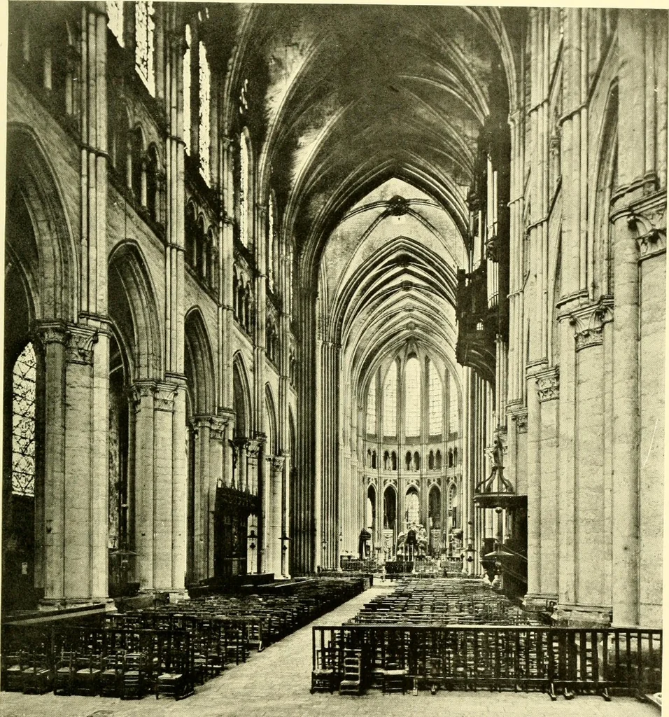 An illustration from Medieval architecture, its origins and development, with lists of monuments and bibliographies, 1909, leaf 410
