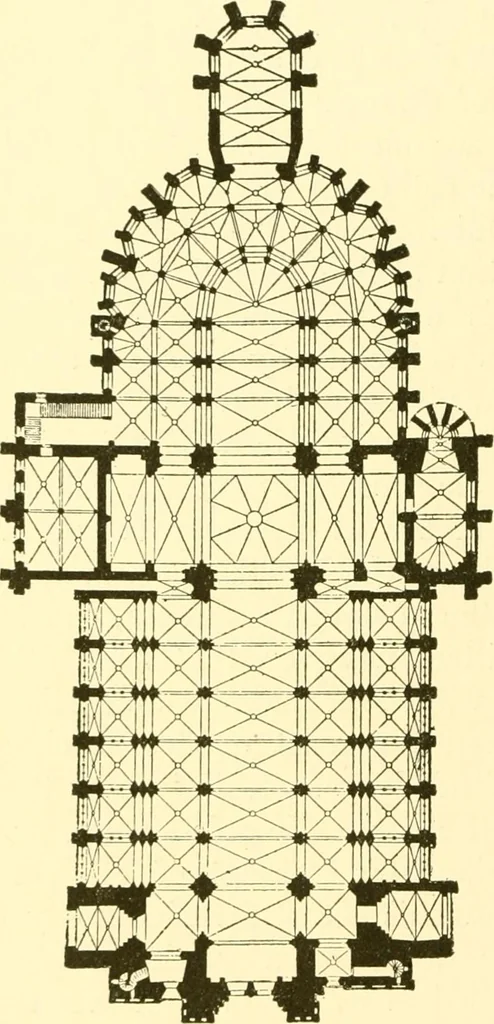 An illustration from Medieval architecture, its origins and development, with lists of monuments and bibliographies, 1909, leaf 451