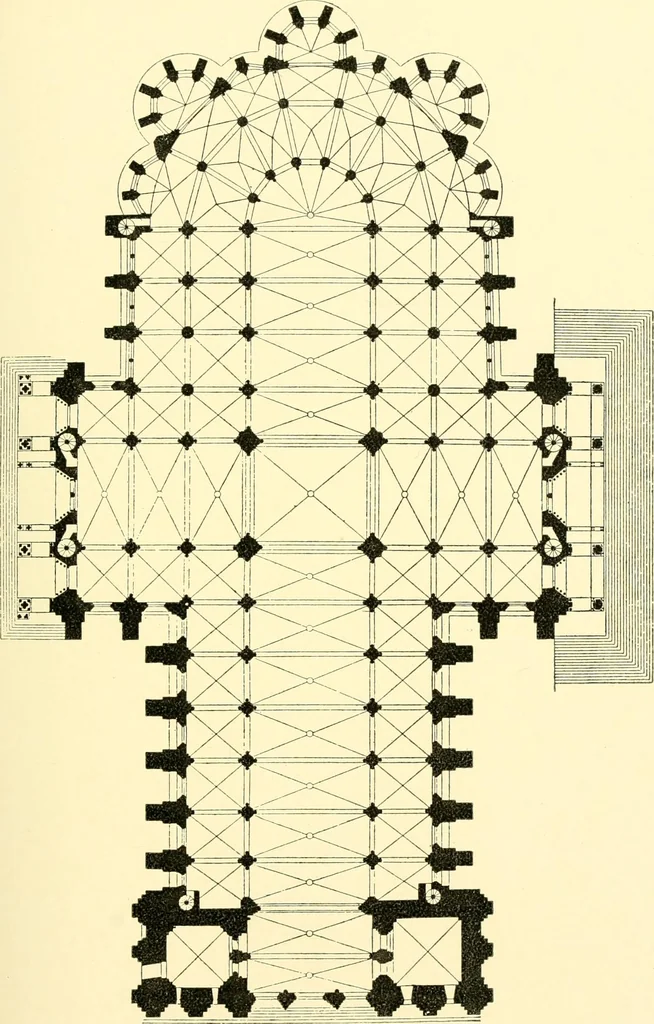 An illustration from Medieval architecture, its origins and development, with lists of monuments and bibliographies, 1909, leaf 458