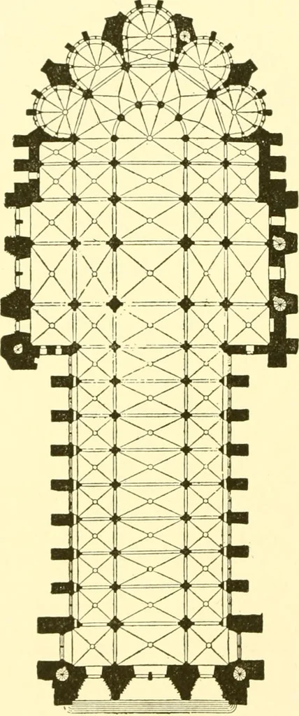An illustration from Medieval architecture, its origins and development, with lists of monuments and bibliographies, 1909, leaf 461