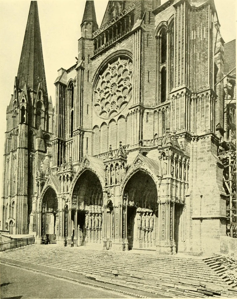 An illustration from Medieval architecture, its origins and development, with lists of monuments and bibliographies, 1909, leaf 476