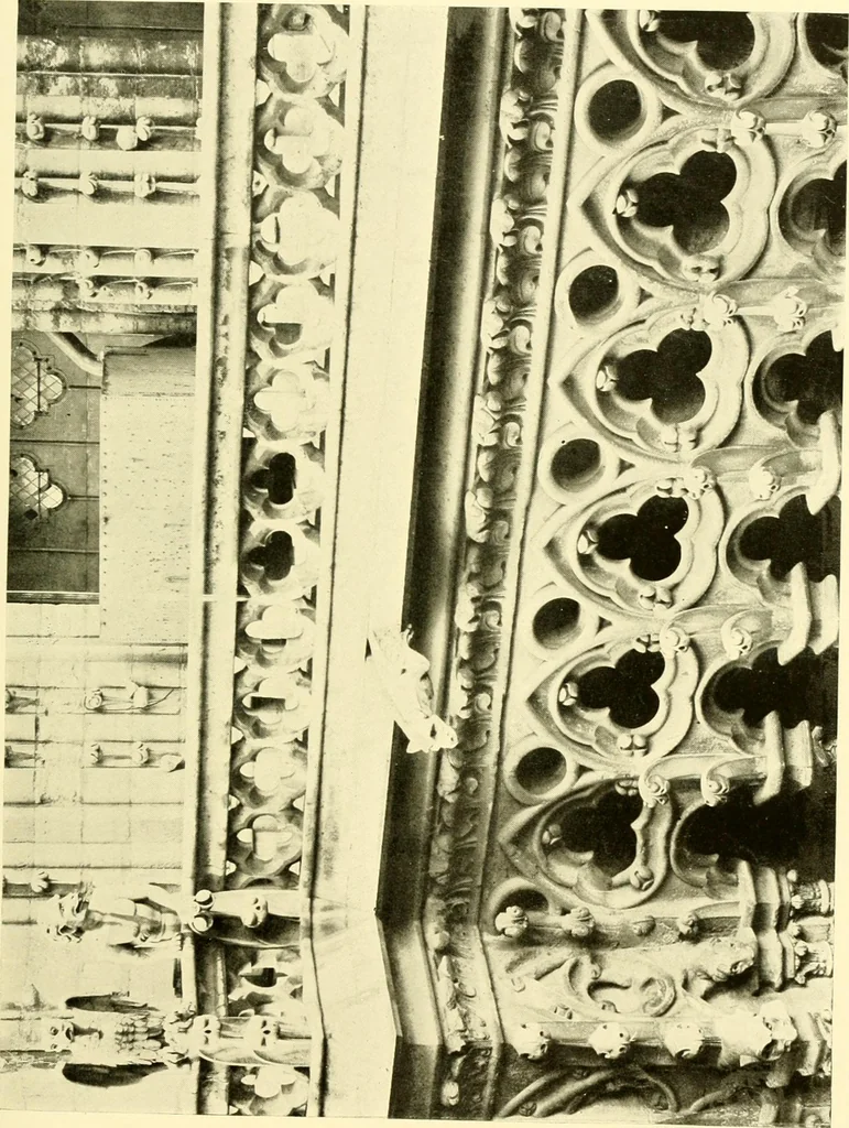 An illustration from Medieval architecture, its origins and development, with lists of monuments and bibliographies, 1909, leaf 482