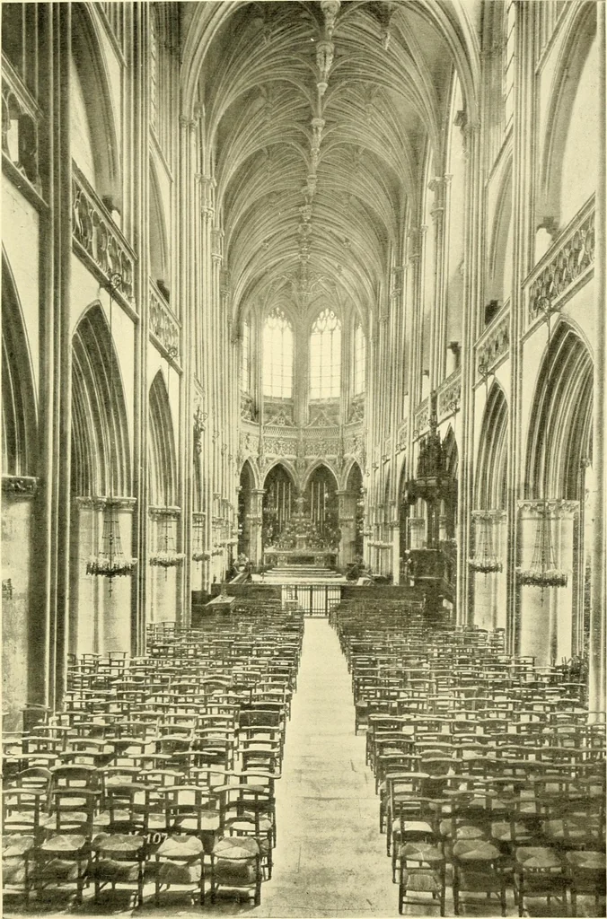 An illustration from Medieval architecture, its origins and development, with lists of monuments and bibliographies, 1909, leaf 484