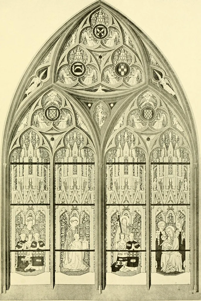 An illustration from Medieval architecture, its origins and development, with lists of monuments and bibliographies, 1909, leaf 500