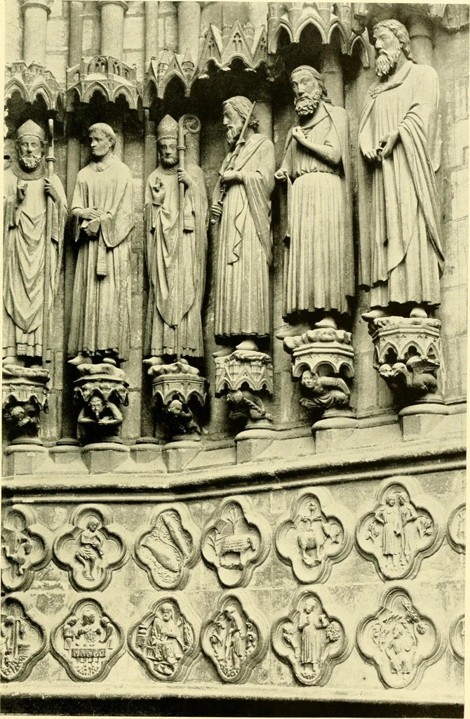 An illustration from Medieval architecture, its origins and development, with lists of monuments and bibliographies, 1909, leaf 504