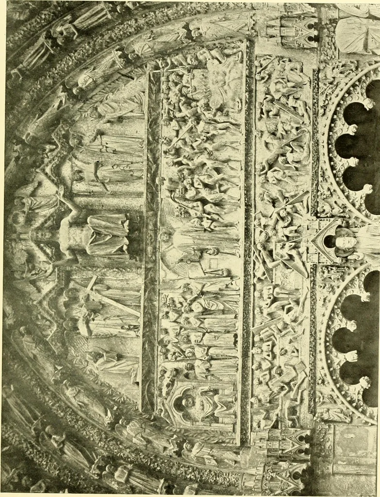 An illustration from Medieval architecture, its origins and development, with lists of monuments and bibliographies, 1909, leaf 508