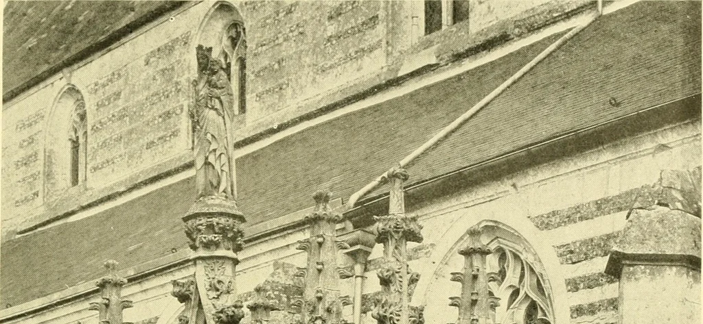 An illustration from Medieval architecture, its origins and development, with lists of monuments and bibliographies, 1909, leaf 578