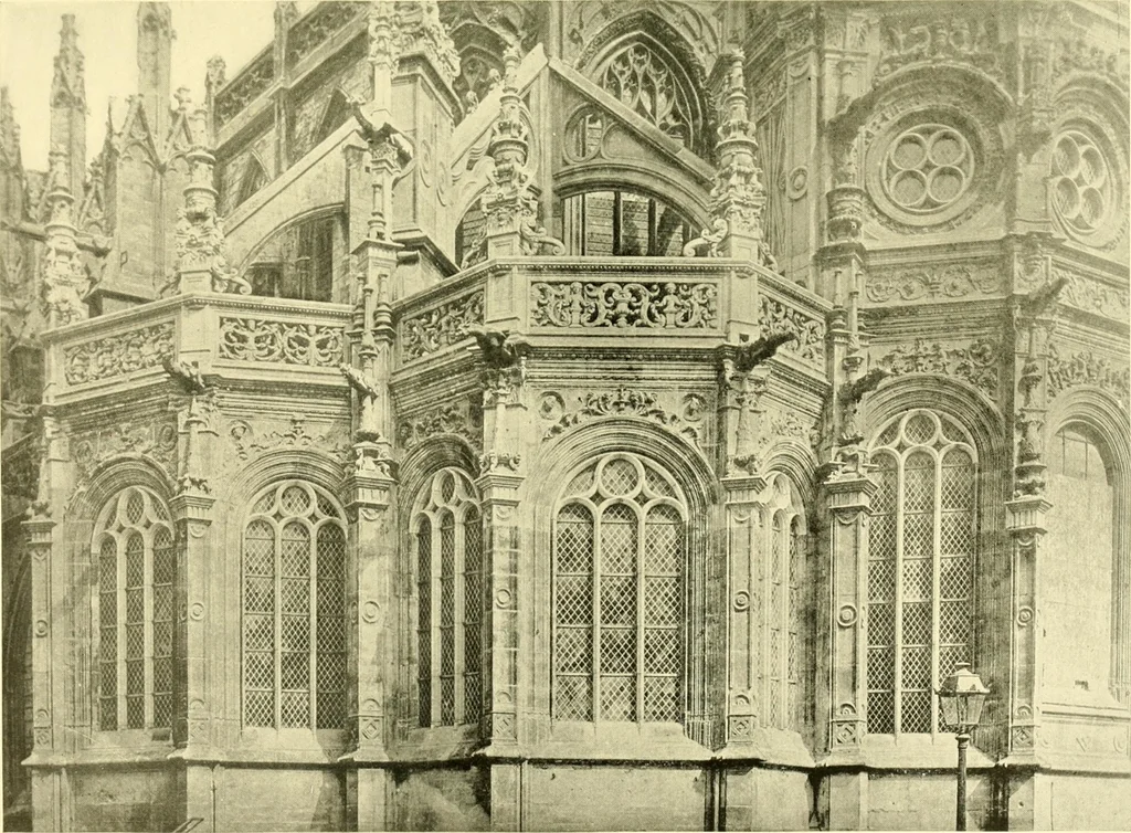 An illustration from Medieval architecture, its origins and development, with lists of monuments and bibliographies, 1909, leaf 584