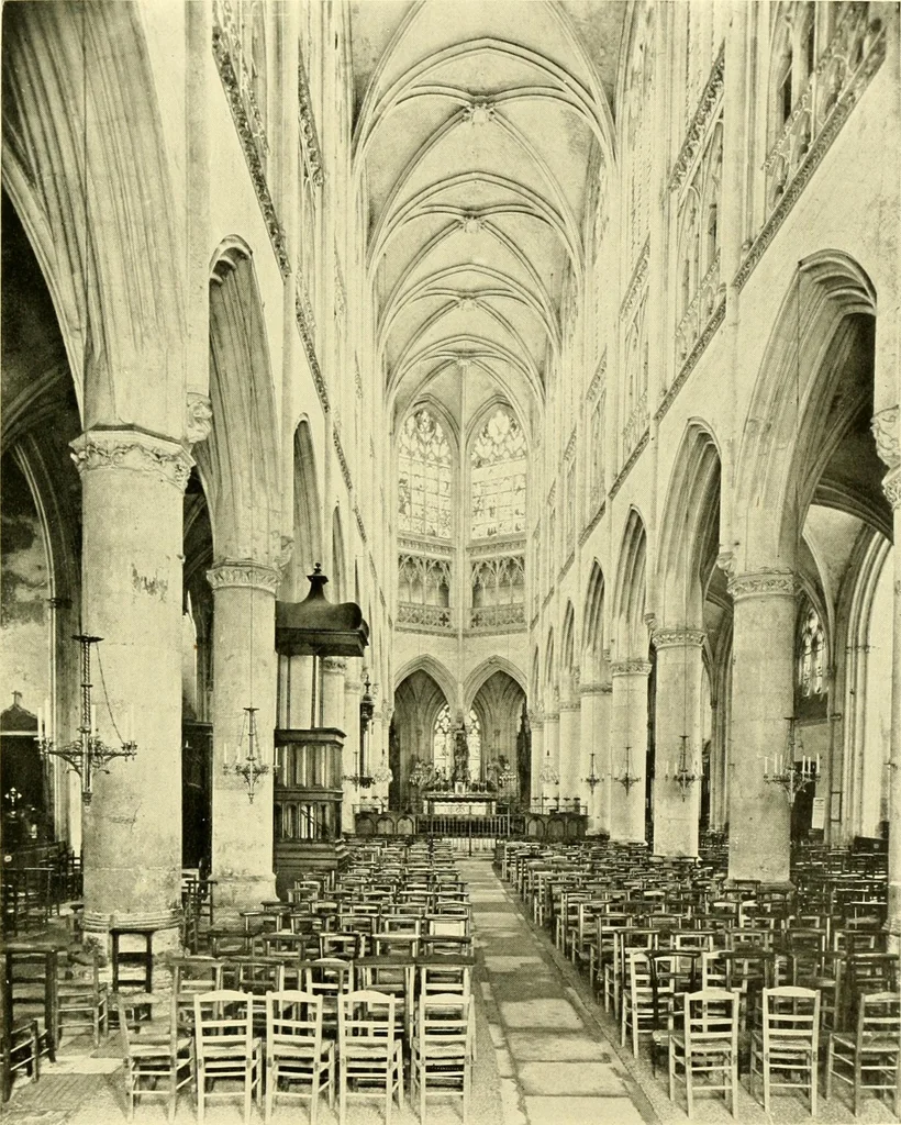 An illustration from Medieval architecture, its origins and development, with lists of monuments and bibliographies, 1909, leaf 588