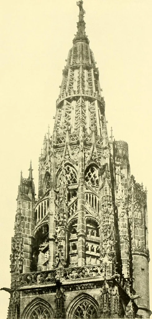 An illustration from Medieval architecture, its origins and development, with lists of monuments and bibliographies, 1909, leaf 596