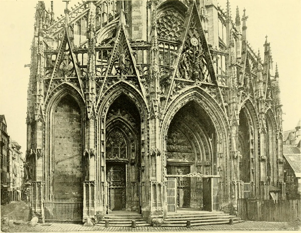 An illustration from Medieval architecture, its origins and development, with lists of monuments and bibliographies, 1909, leaf 606