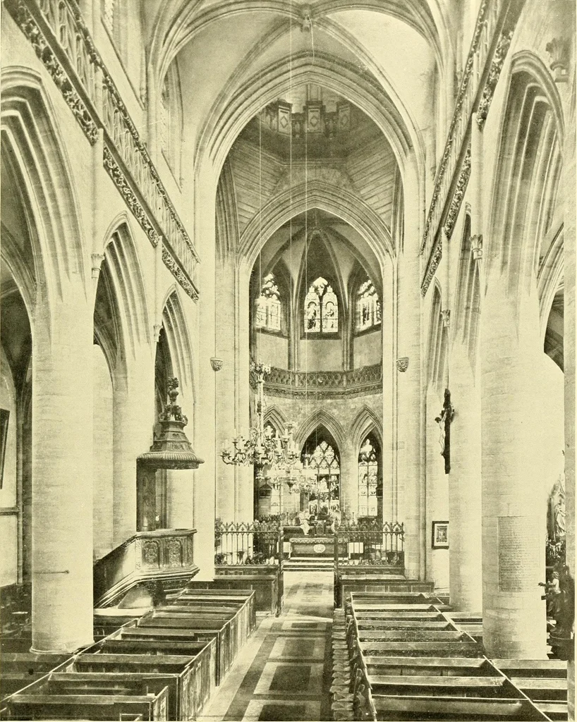 An illustration from Medieval architecture, its origins and development, with lists of monuments and bibliographies, 1909, leaf 624
