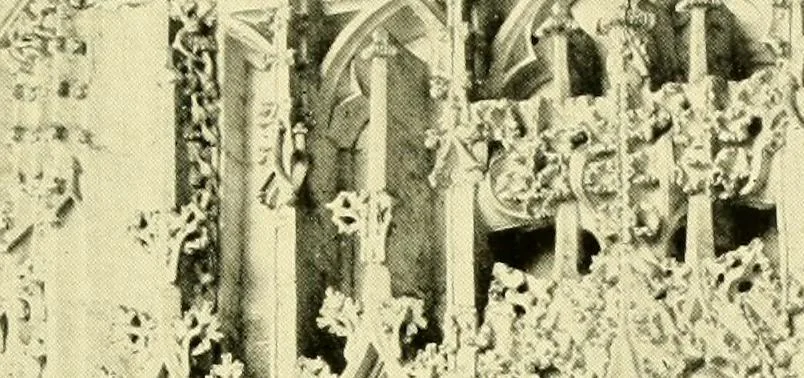 An illustration from Medieval architecture, its origins and development, with lists of monuments and bibliographies, 1909, leaf 628