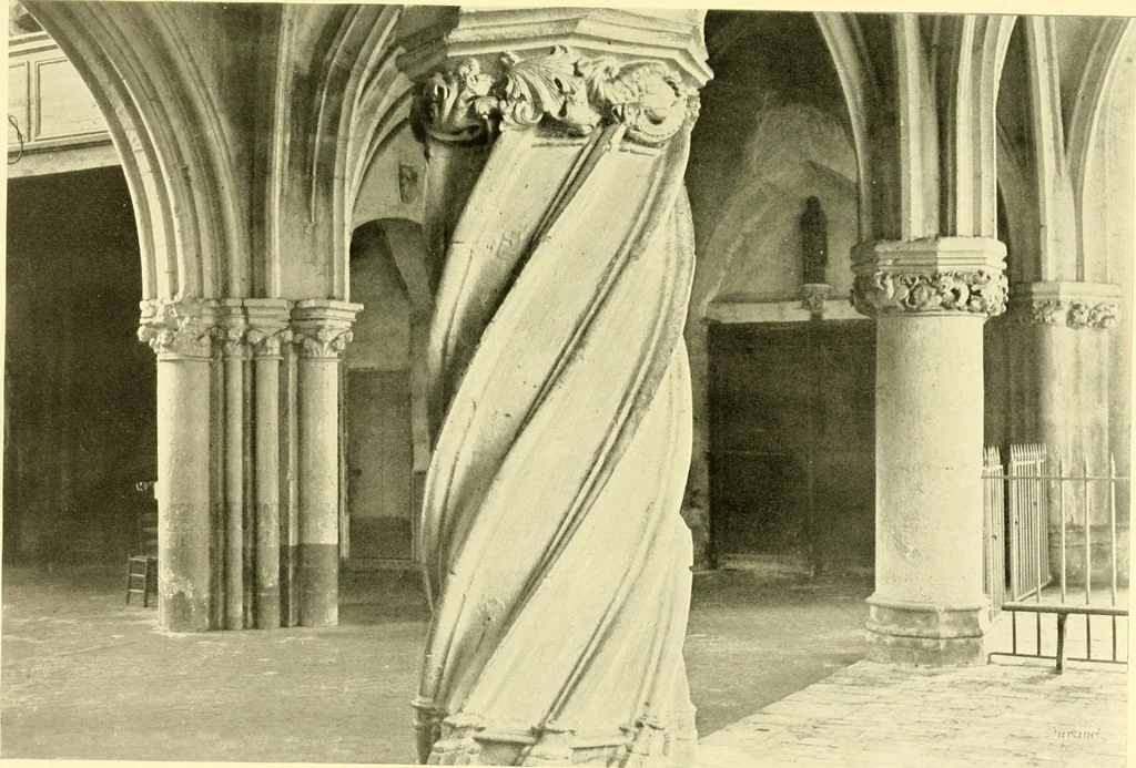 An illustration from Medieval architecture, its origins and development, with lists of monuments and bibliographies, 1909, leaf 630