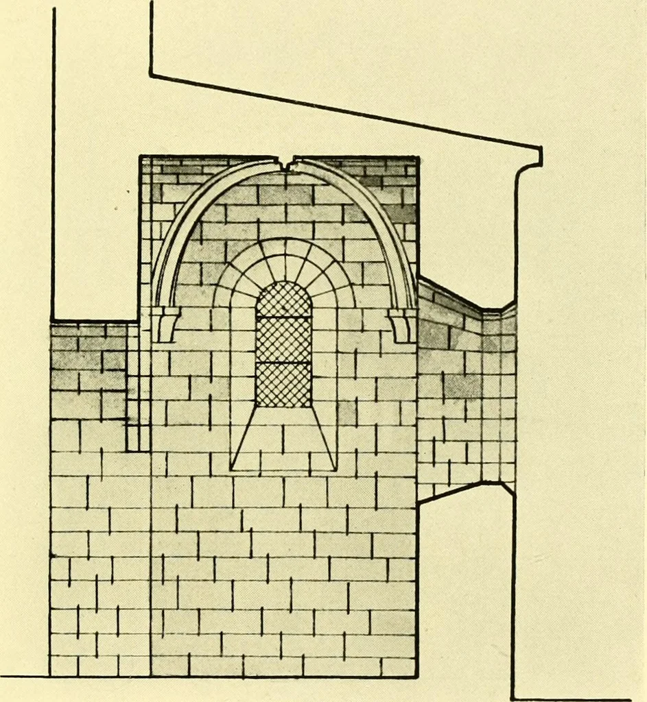 An illustration from Medieval architecture, its origins and development, with lists of monuments and bibliographies, 1909, leaf 80
