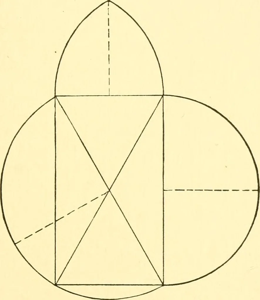 An illustration from Medieval architecture, its origins and development, with lists of monuments and bibliographies, 1909, leaf 92