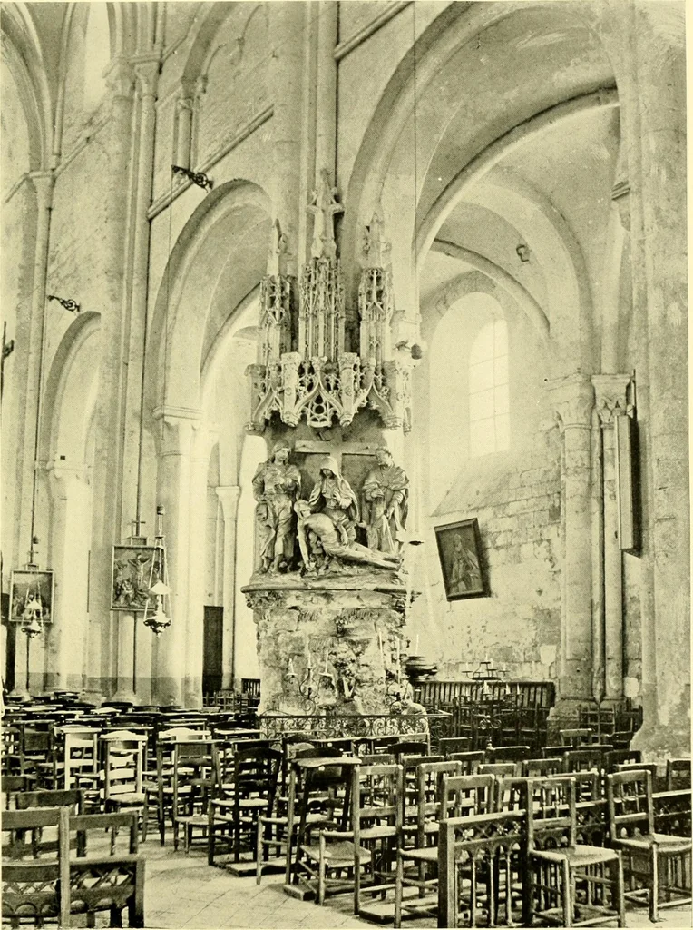 An illustration from Medieval architecture, its origins and development, with lists of monuments and bibliographies, 1909, leaf 94