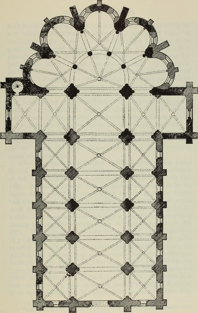 An illustration from Medieval architecture; its origins and development : with lists of monuments and bibliographies, 1909, leaf 102