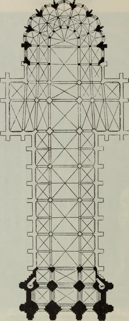 An illustration from Medieval architecture; its origins and development : with lists of monuments and bibliographies, 1909, leaf 107