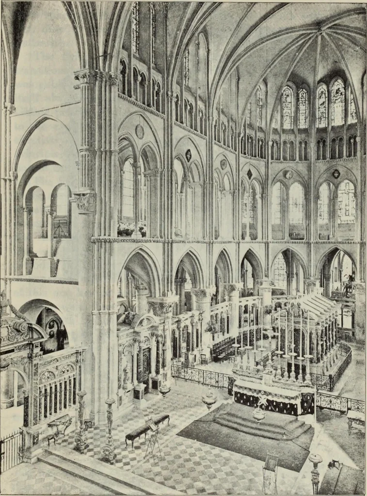 An illustration from Medieval architecture; its origins and development : with lists of monuments and bibliographies, 1909, leaf 142