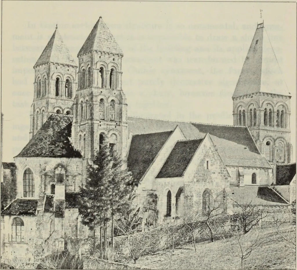 An illustration from Medieval architecture; its origins and development : with lists of monuments and bibliographies, 1909, leaf 150