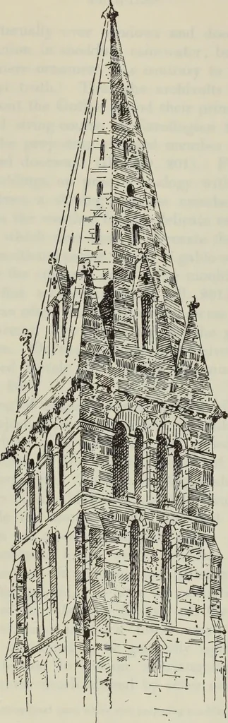 An illustration from Medieval architecture; its origins and development : with lists of monuments and bibliographies, 1909, leaf 158