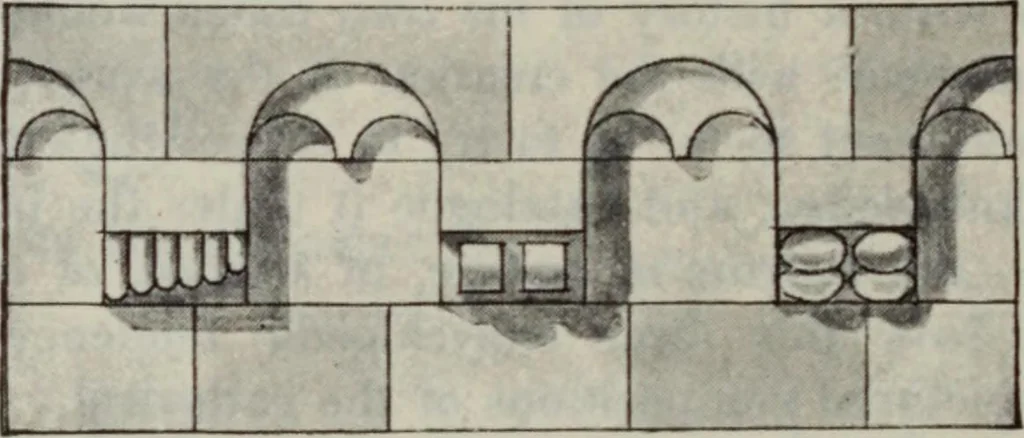 An illustration from Medieval architecture; its origins and development : with lists of monuments and bibliographies, 1909, leaf 197