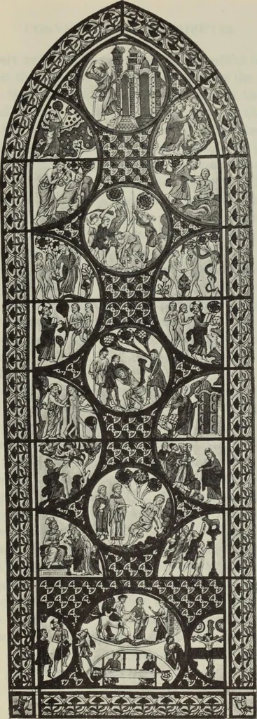 An illustration from Medieval architecture; its origins and development : with lists of monuments and bibliographies, 1909, leaf 218