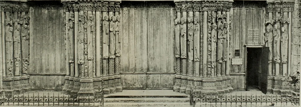 An illustration from Medieval architecture; its origins and development : with lists of monuments and bibliographies, 1909, leaf 223