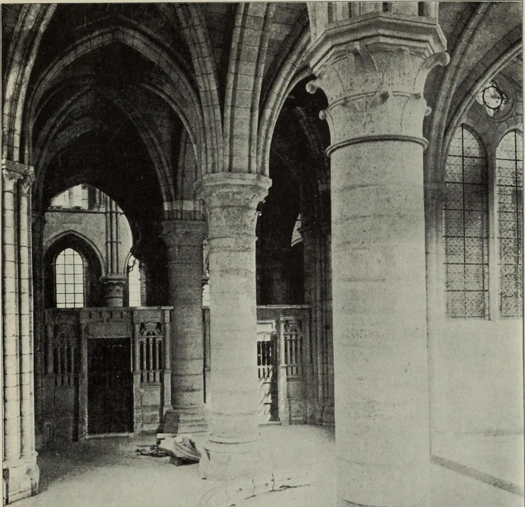 An illustration from Medieval architecture; its origins and development : with lists of monuments and bibliographies, 1909, leaf 345
