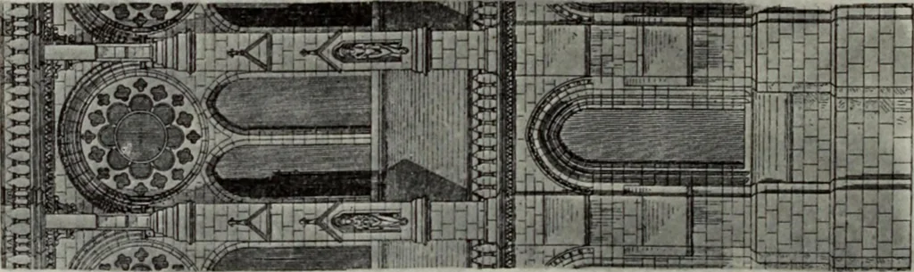 An illustration from Medieval architecture; its origins and development : with lists of monuments and bibliographies, 1909, leaf 346