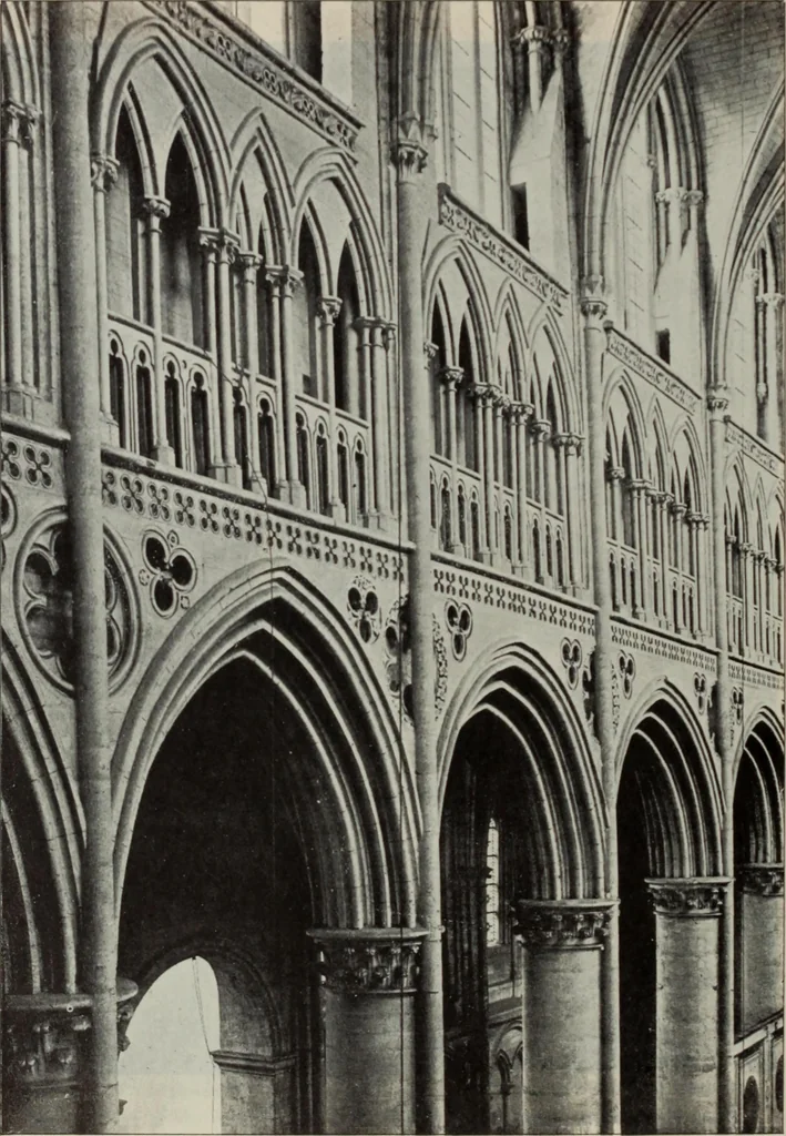 An illustration from Medieval architecture; its origins and development : with lists of monuments and bibliographies, 1909, leaf 388