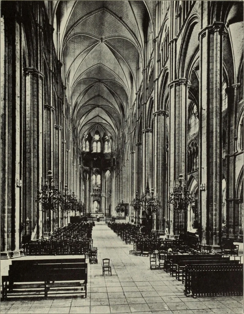 An illustration from Medieval architecture; its origins and development : with lists of monuments and bibliographies, 1909, leaf 389